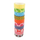 CINTA ADHESIVA COLOR DECORADA SET 10PCS 1.5X10MTS