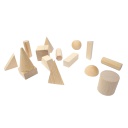 CUERPOS GEOMETRICOS MADERA 15 PCS.