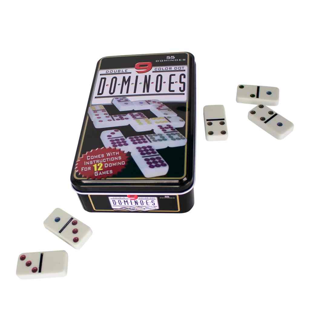 DOMINO CLASICO DOBLE 9 CAJA METAL 