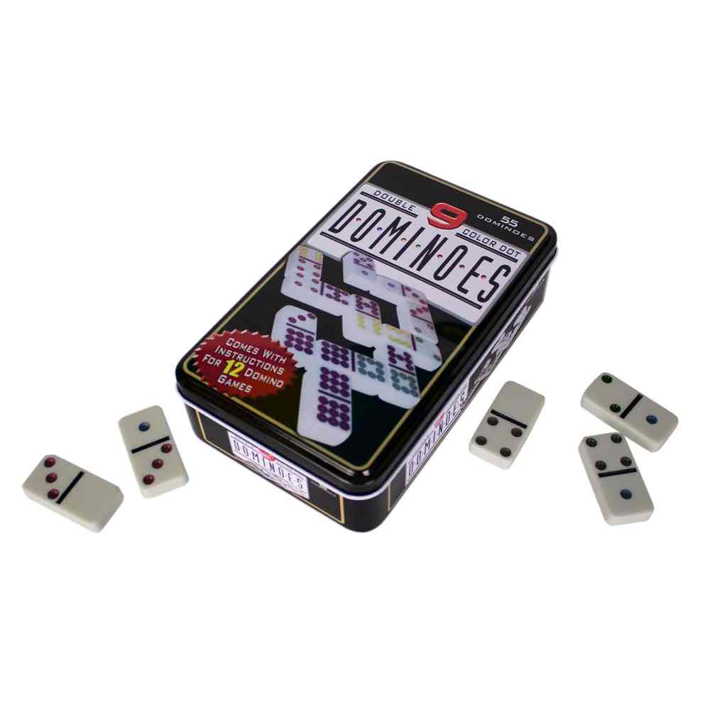 DOMINO CLASICO DOBLE 9 CAJA METAL 