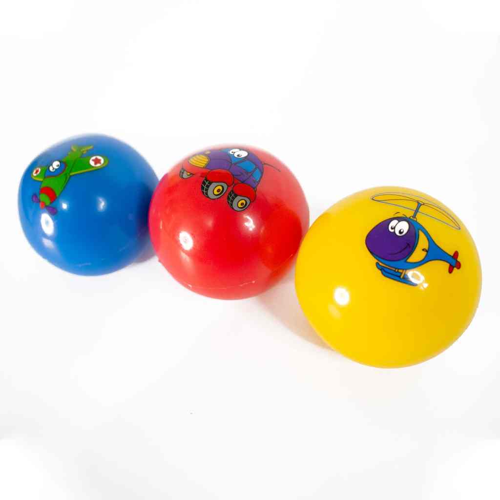 PELOTA LISA SONIDO 7 CM 3 PCS/RED