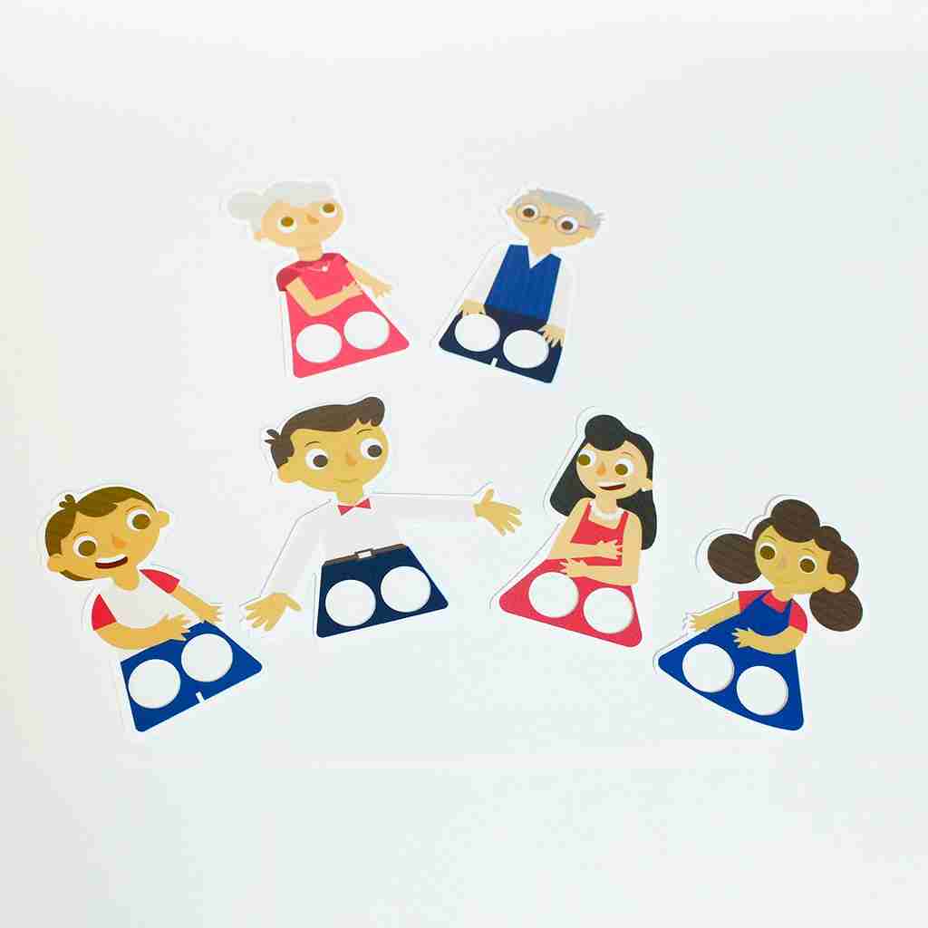 SET TITERES DE DEDO FAMILIA PVC