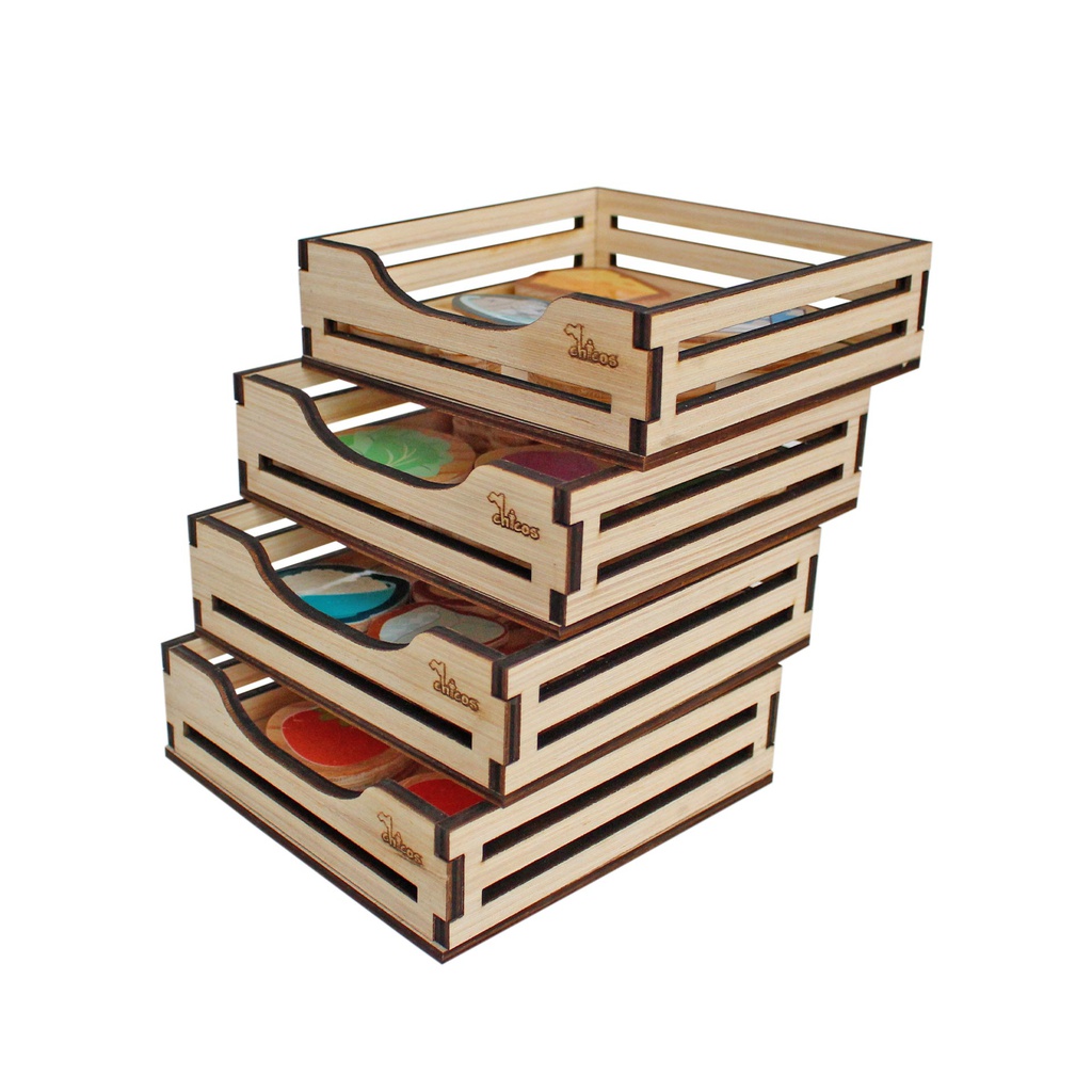 SET REPLICA ALIMENTOS MADERA