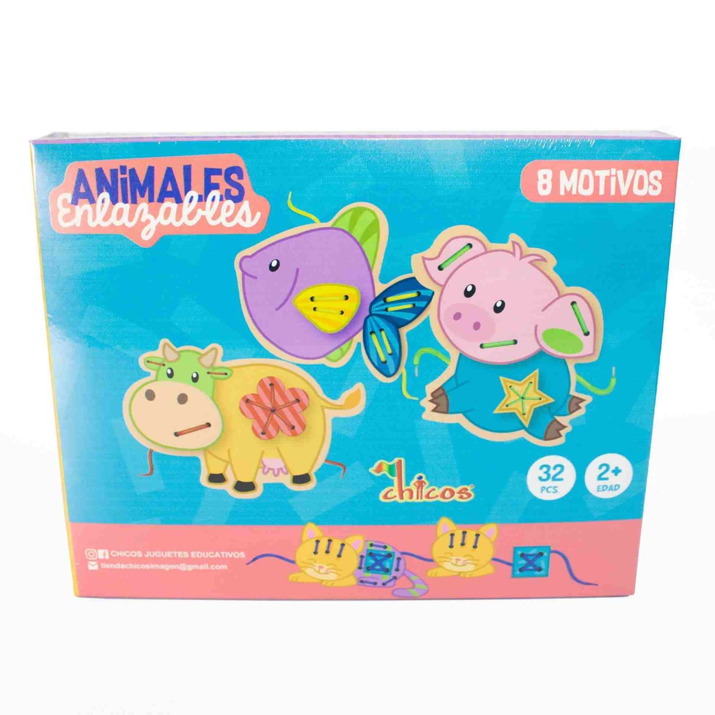 ANIMALES ENLAZABLES 8 MOTIVOS