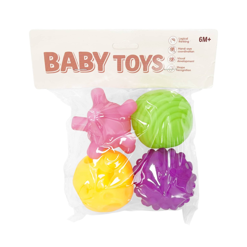 PELOTAS MULTITEXTURA 4 PCS BOLSA