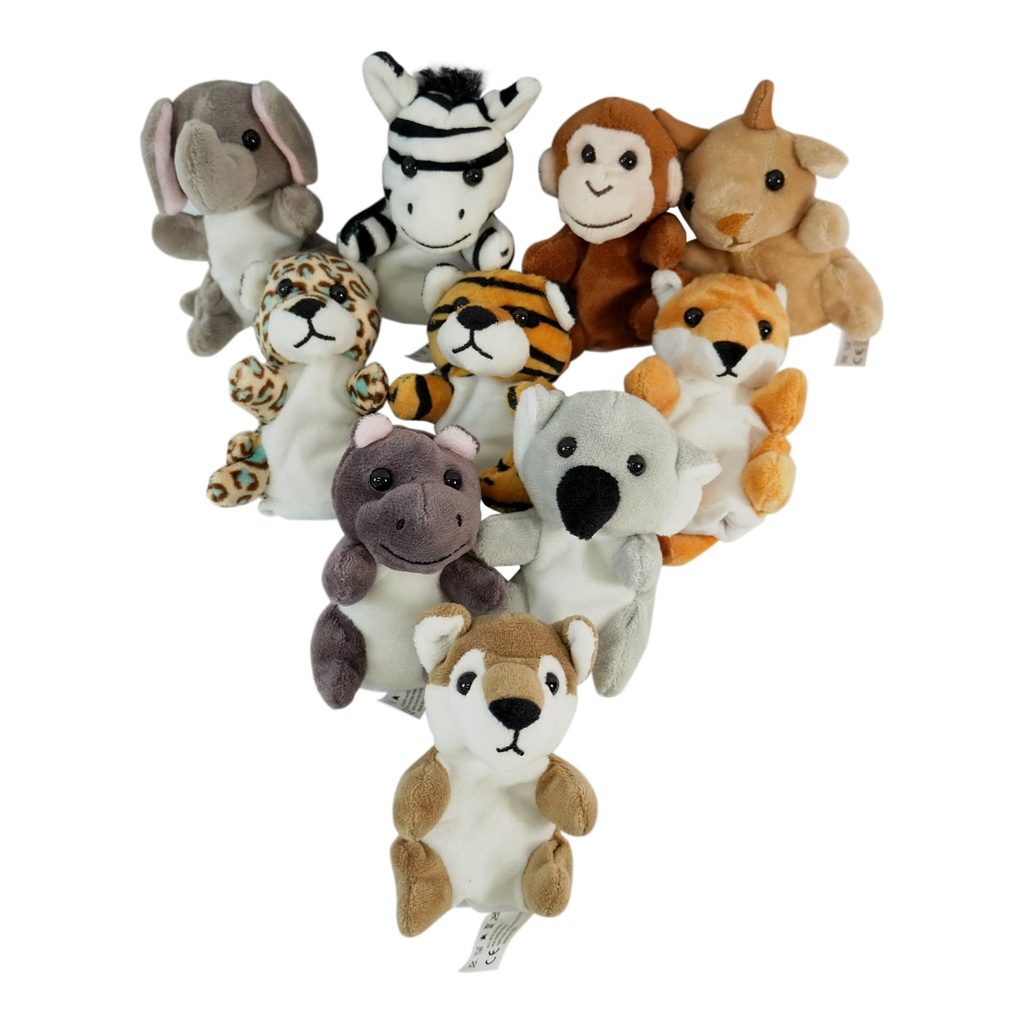 TITERES DE DEDO ANIMALES SELVA 10 MOTIVOS