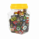 CINTA ADHESIVA MINI DECORADA 100PCS-BOTE