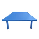 MESA TRAPEZOIDAL AZUL H=48
