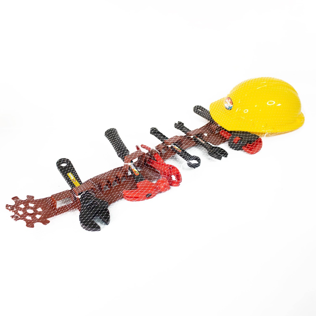CINTURON CON HERRAMIENTAS Y CASCO 8 PCS