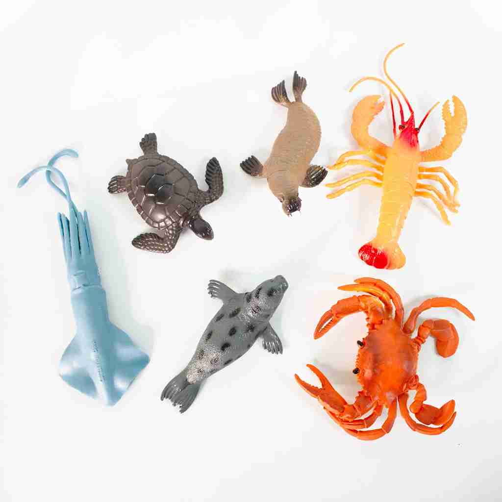 BOLSA ANIMALES MARINOS TIBURON 6 PCS