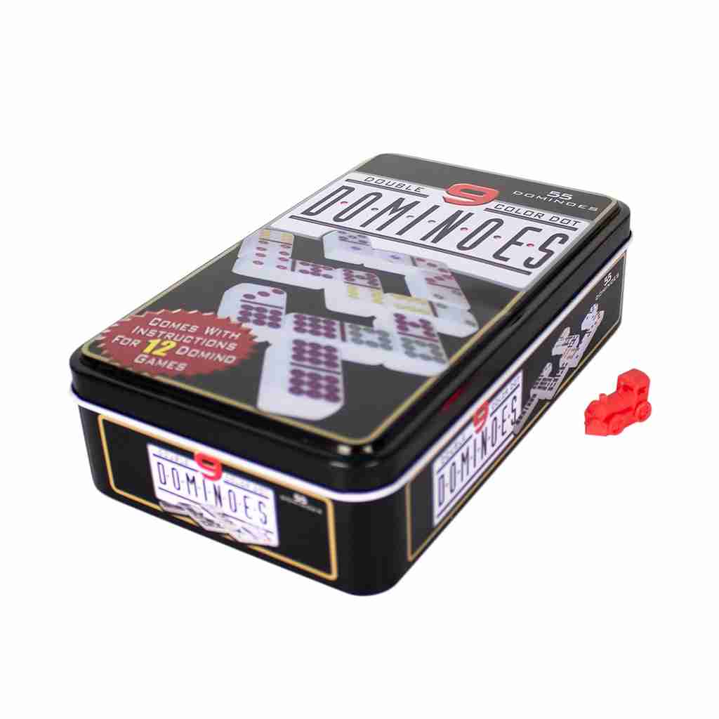 DOMINO CLASICO DOBLE 9 CAJA METAL 