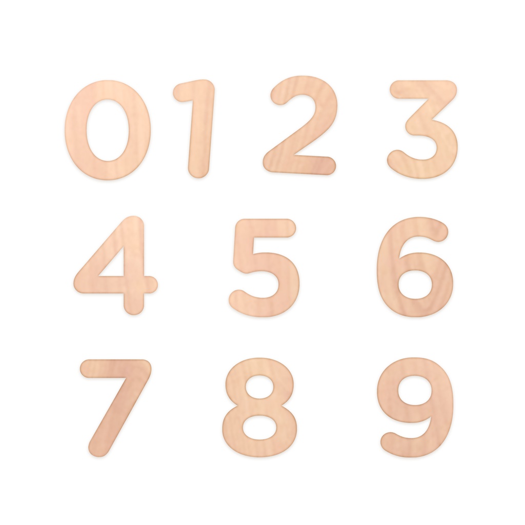 BOLSA NUMEROS DEL 0 AL 9 MADERA