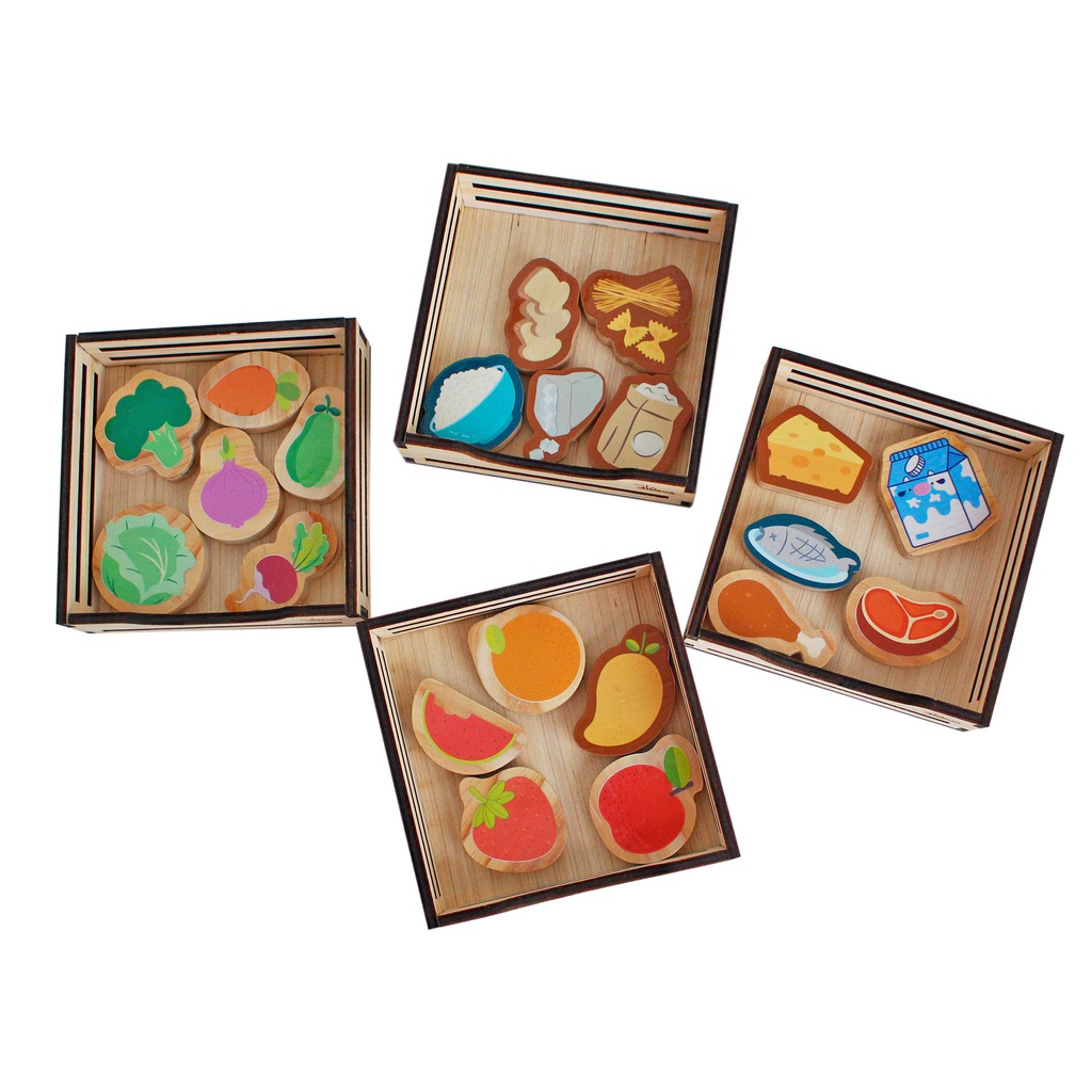 SET REPLICA ALIMENTOS MADERA