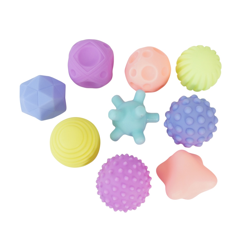 PELOTAS MULTITEXTURA 9 PCS BOLSA