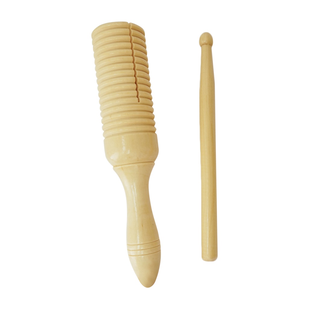 GUIRO CLAVE MADERA NATURAL
