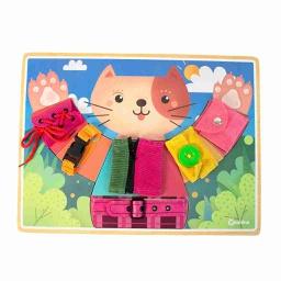 [ETM-PA-TE6706] TABLERO VESTIR MONTESSORI GATO