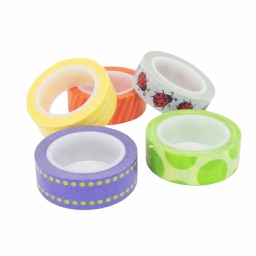 [JEA-ADE-S10AC1510] CINTA ADHESIVA COLOR DECORADA SET 10PCS 1.5X10MTS